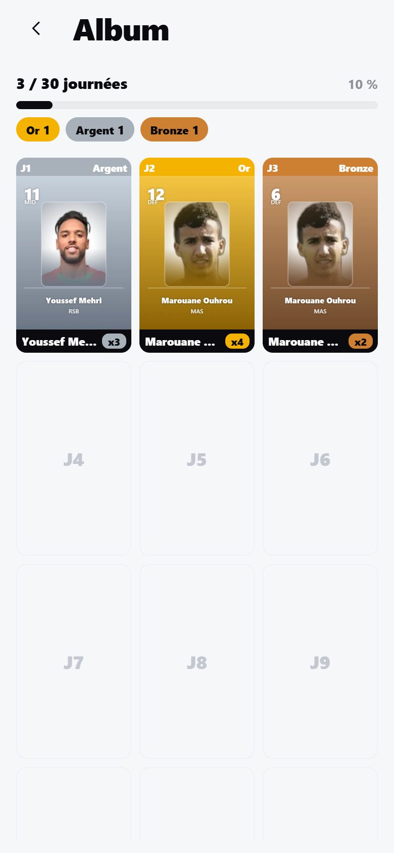 L’album des cartes POW